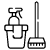 Domestic house cleaning service icon