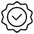 Graphic icon for quality service.