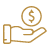 Icon to save cash through cost efficiency.