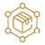 Icon for supply chain optimization & workforce.