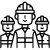 Graphic icon representing a trained crew.
