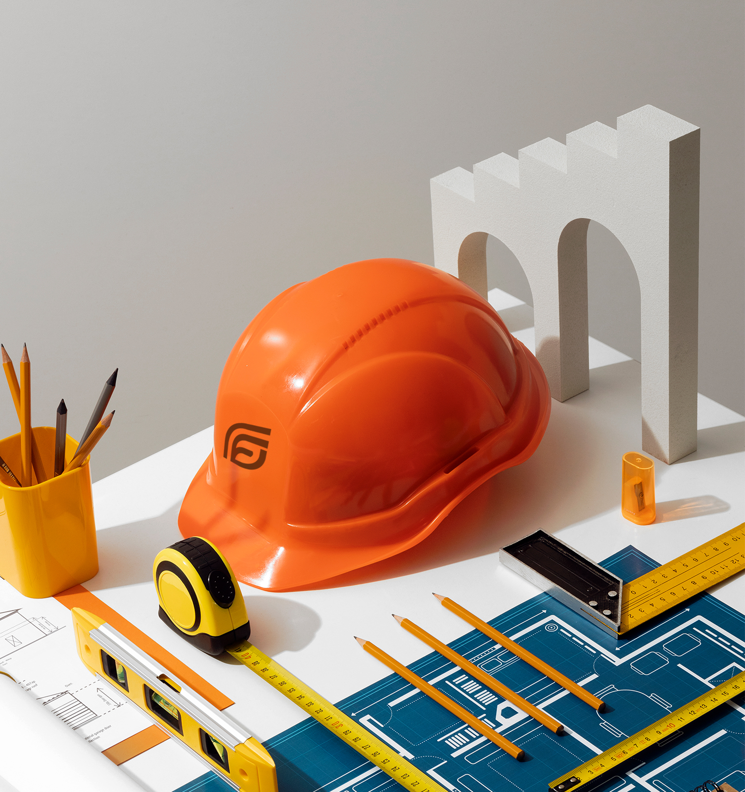 Skilled Engineer with blueprint Saudi Arabia