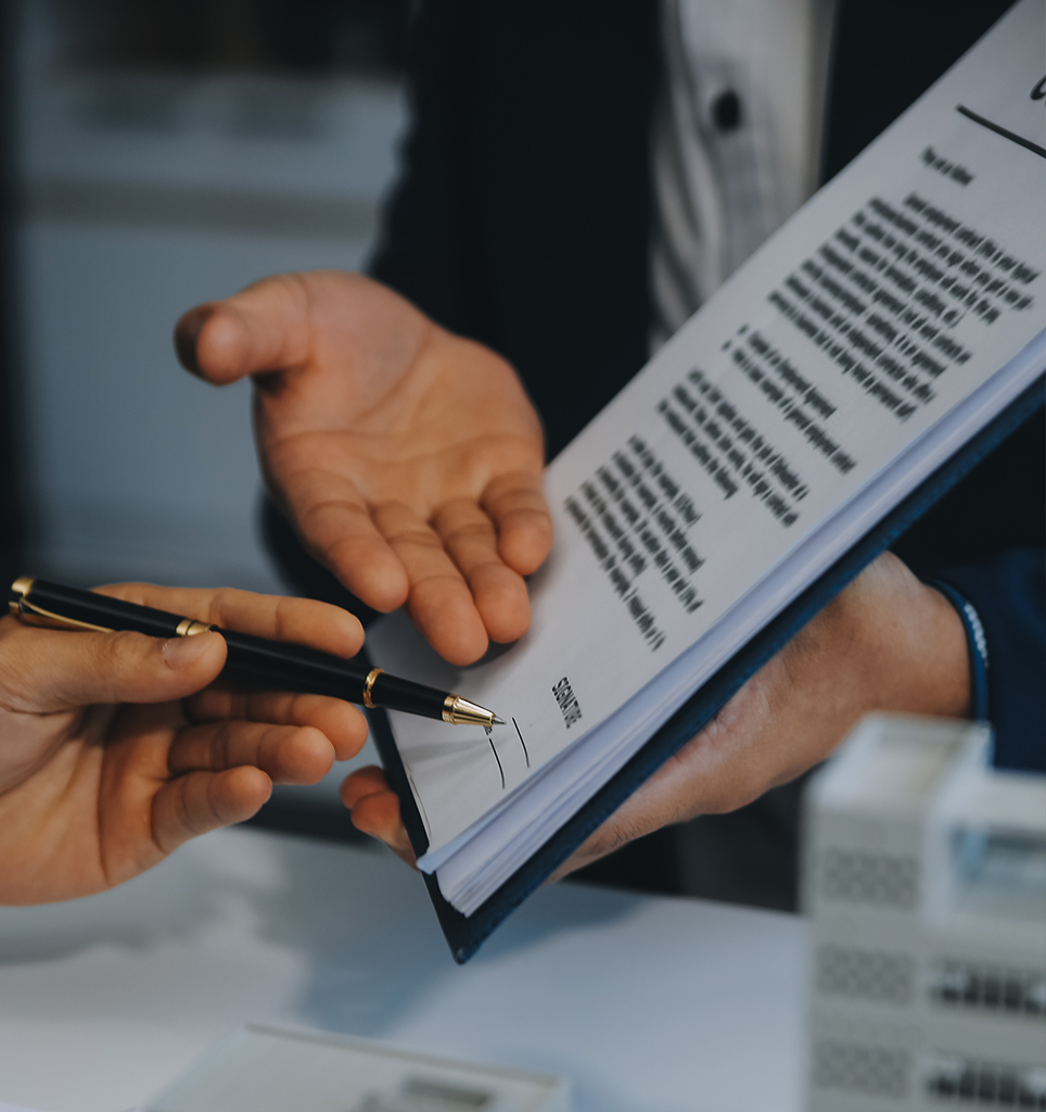 Signing document for records and control.